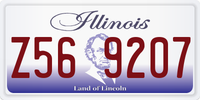 IL license plate Z569207