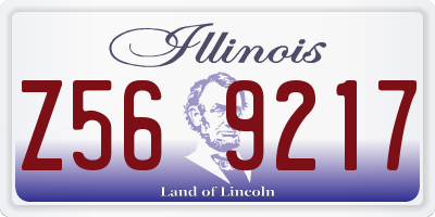 IL license plate Z569217