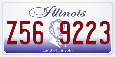 IL license plate Z569223