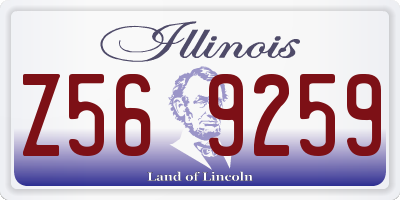 IL license plate Z569259
