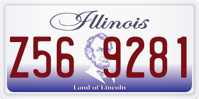 IL license plate Z569281