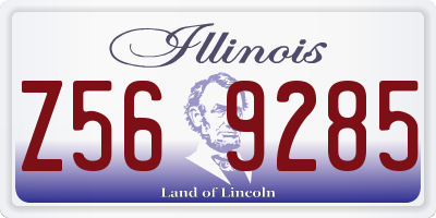 IL license plate Z569285
