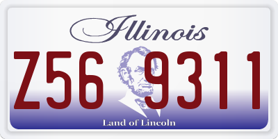 IL license plate Z569311