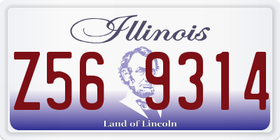 IL license plate Z569314