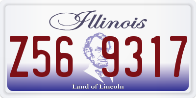 IL license plate Z569317