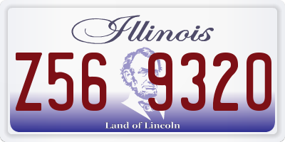 IL license plate Z569320
