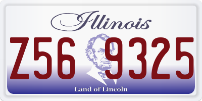 IL license plate Z569325