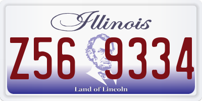 IL license plate Z569334