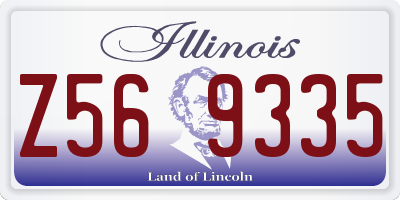IL license plate Z569335