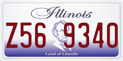 IL license plate Z569340