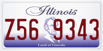IL license plate Z569343