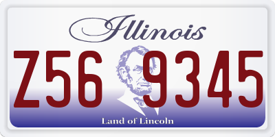 IL license plate Z569345