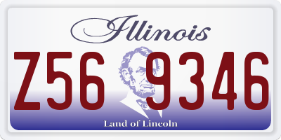 IL license plate Z569346
