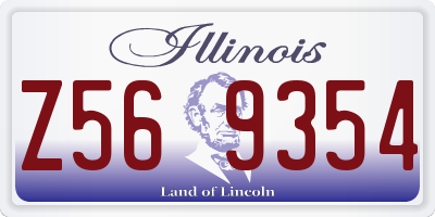 IL license plate Z569354
