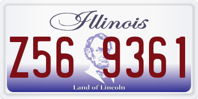 IL license plate Z569361
