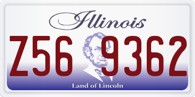 IL license plate Z569362