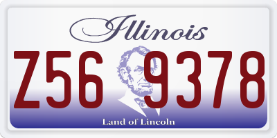 IL license plate Z569378