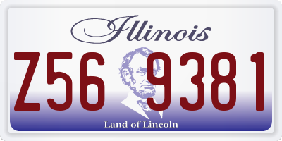 IL license plate Z569381