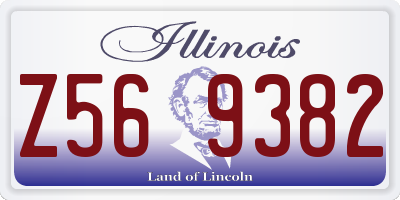 IL license plate Z569382