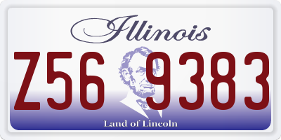 IL license plate Z569383