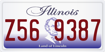 IL license plate Z569387