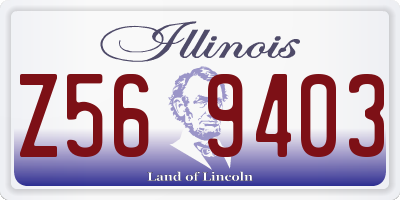 IL license plate Z569403