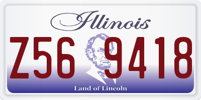 IL license plate Z569418