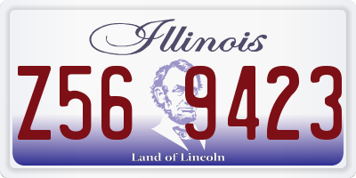 IL license plate Z569423