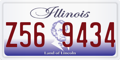 IL license plate Z569434