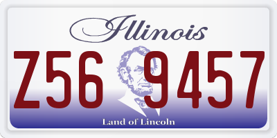 IL license plate Z569457