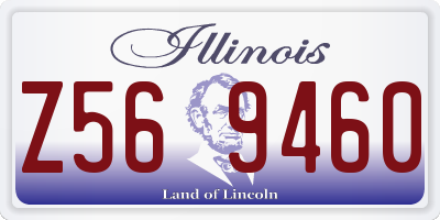 IL license plate Z569460