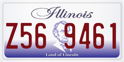 IL license plate Z569461