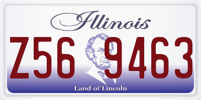 IL license plate Z569463