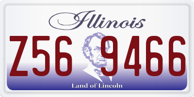 IL license plate Z569466