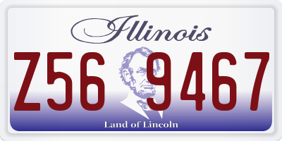 IL license plate Z569467