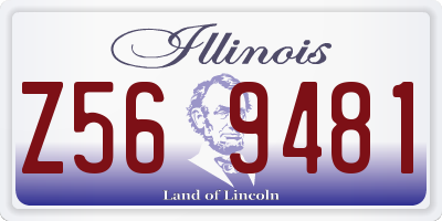 IL license plate Z569481