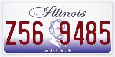 IL license plate Z569485