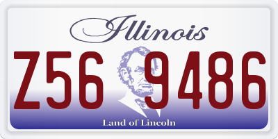 IL license plate Z569486
