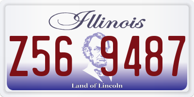 IL license plate Z569487