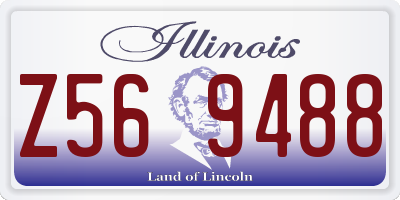 IL license plate Z569488