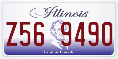 IL license plate Z569490