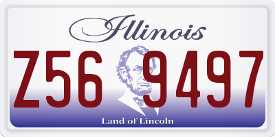 IL license plate Z569497
