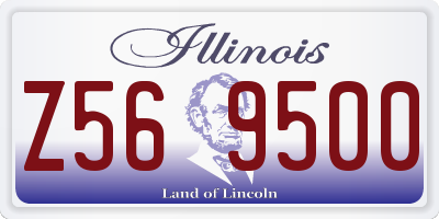 IL license plate Z569500