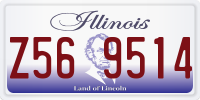 IL license plate Z569514