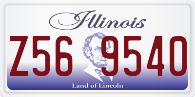 IL license plate Z569540