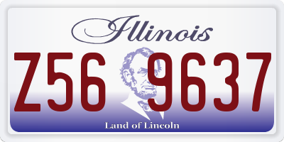 IL license plate Z569637