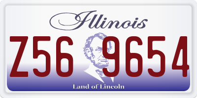 IL license plate Z569654