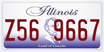IL license plate Z569667