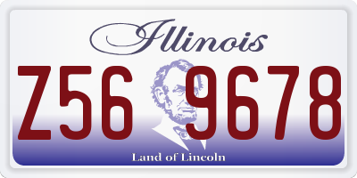 IL license plate Z569678