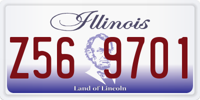 IL license plate Z569701